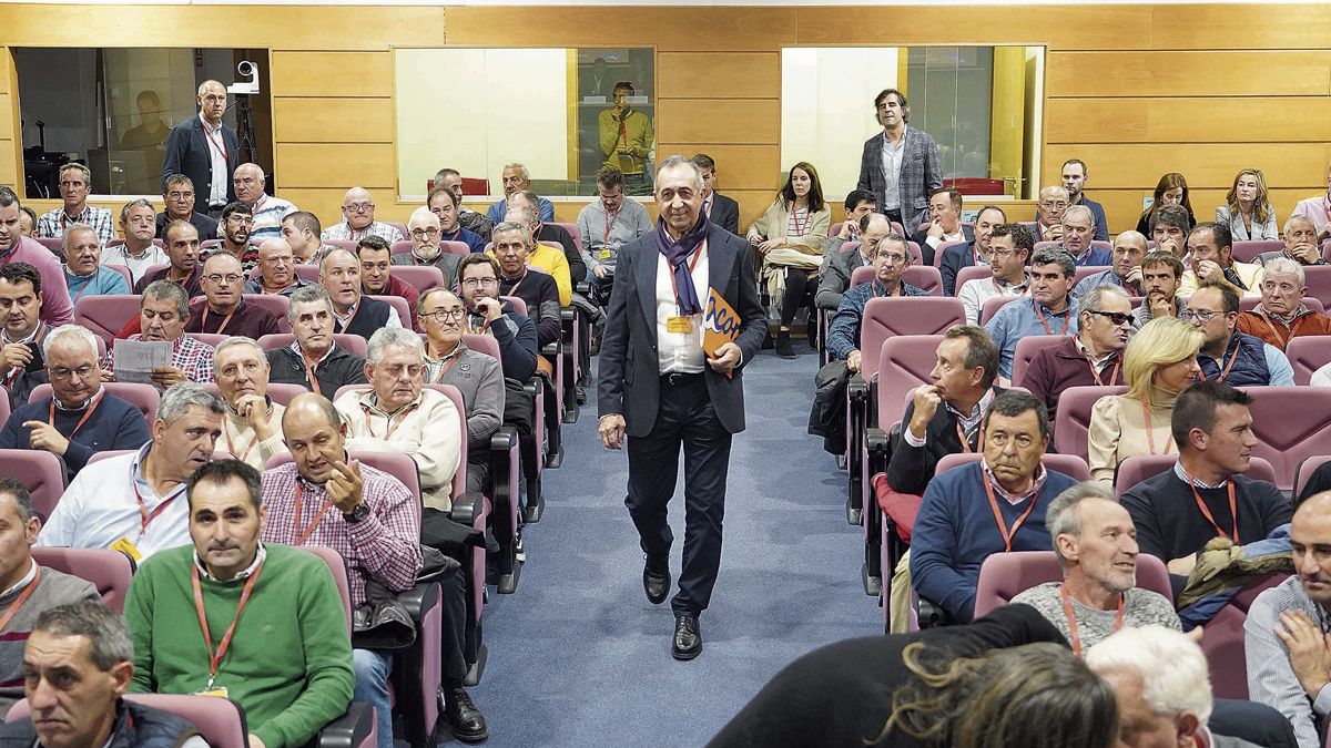 El presidente de Acor, Justino Medrano, llegando a la Asamblea. | ICAL