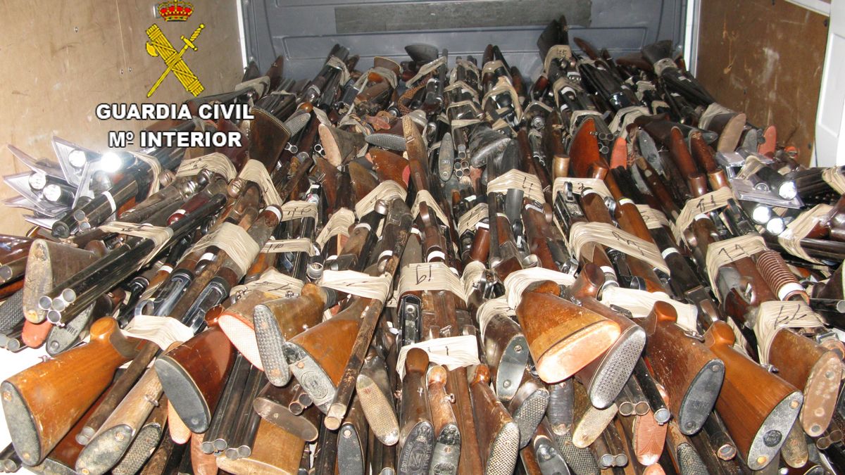 Las armas destruidas por la Guardia Civil. | L.N.C.