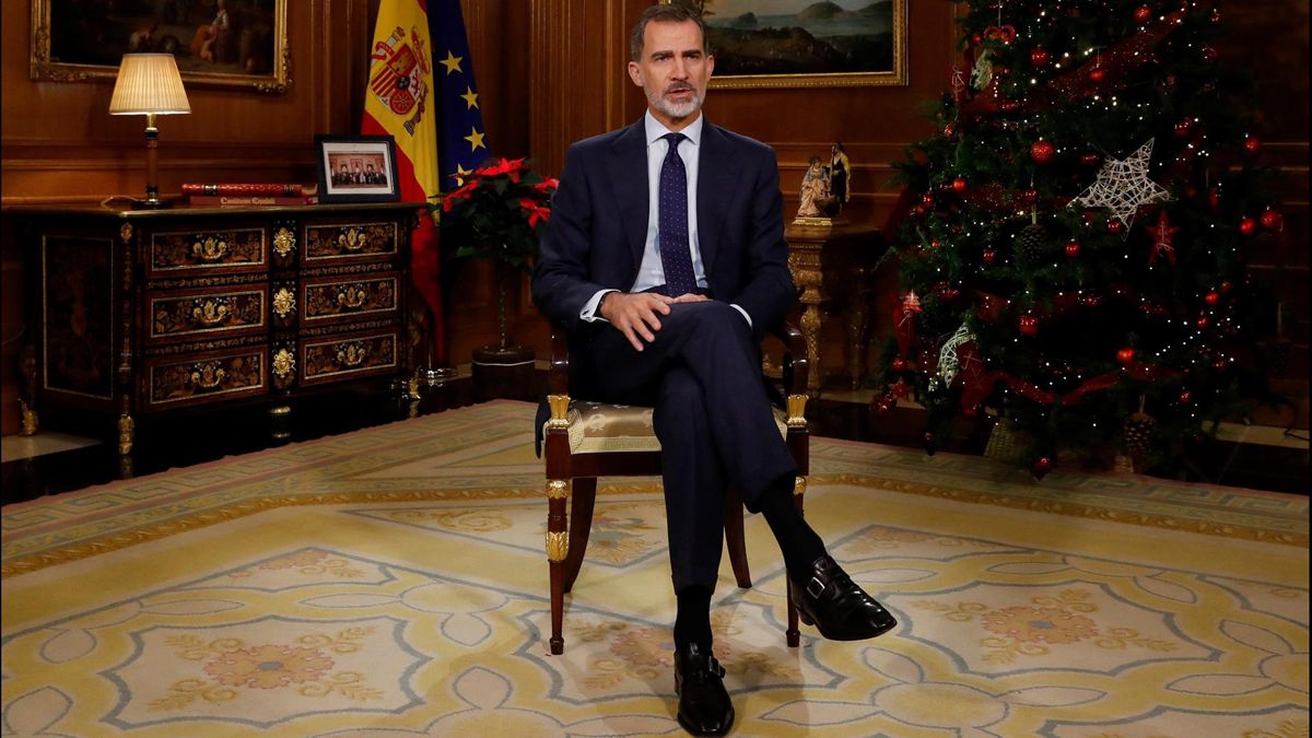 Imagen del rey Felipe VI en su mensaje de Nochebuena. | EUROPA PRESS