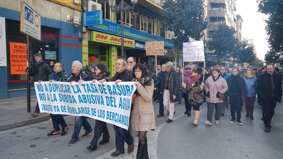 Imagen de la manifestación convocada por el PRB en Ponferrada. | M.I.