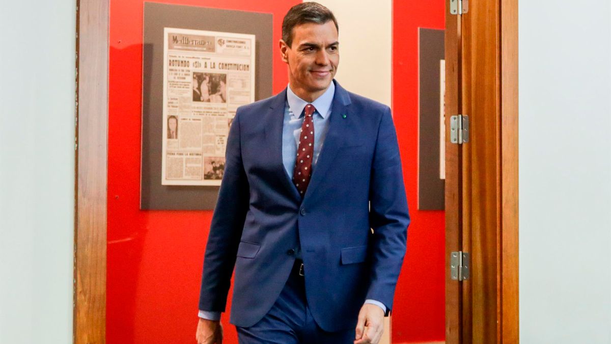 El Presidente del Gobierno, Pedro Sánchez, durante su comparecencia de este domingo. | EUROPA PRESS