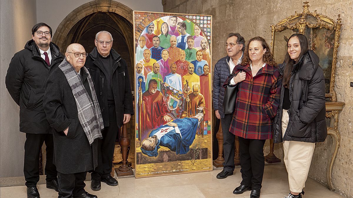 Un momento de la entrega del cuadro a la Catedral. | VICENTE GARCÍA