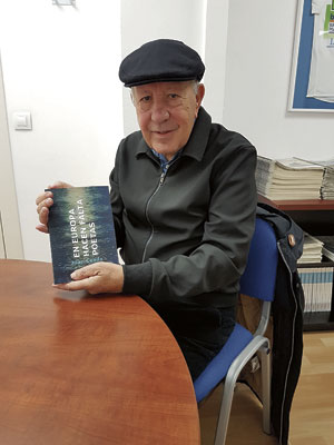 El poeta y escritor Juan Ceada, este viernes en La Nueva Crónica.