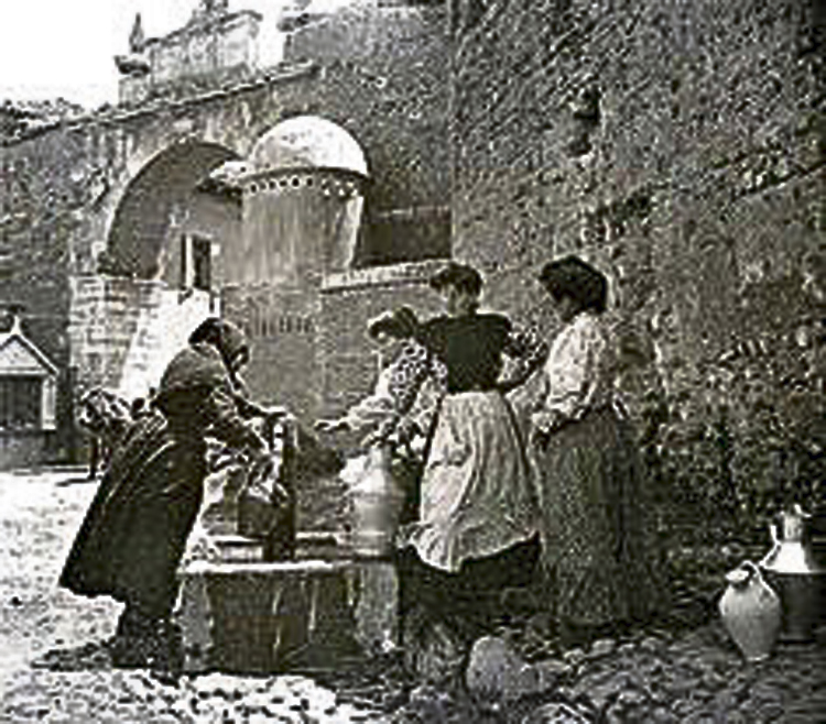 Fuente ante la Puerta Castillo (s. XIX).