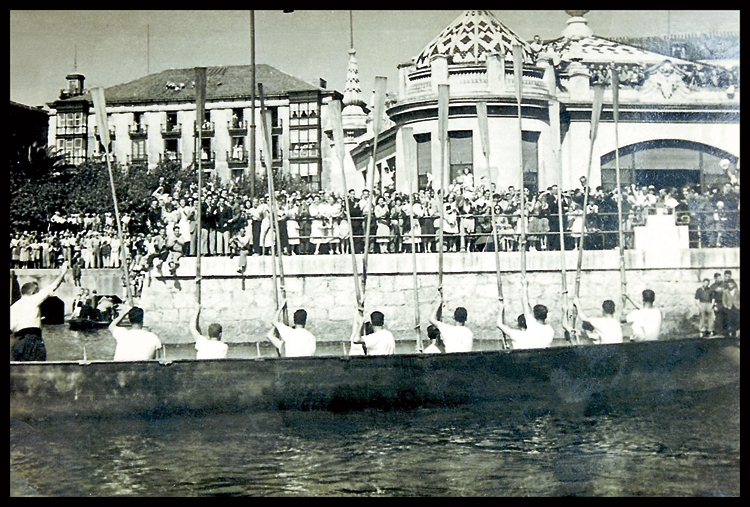 El documental también aporta imágenes antiguas, como estas regatas en Santander en el año 1947.| DOCUMENTAL 'CIABOGA'