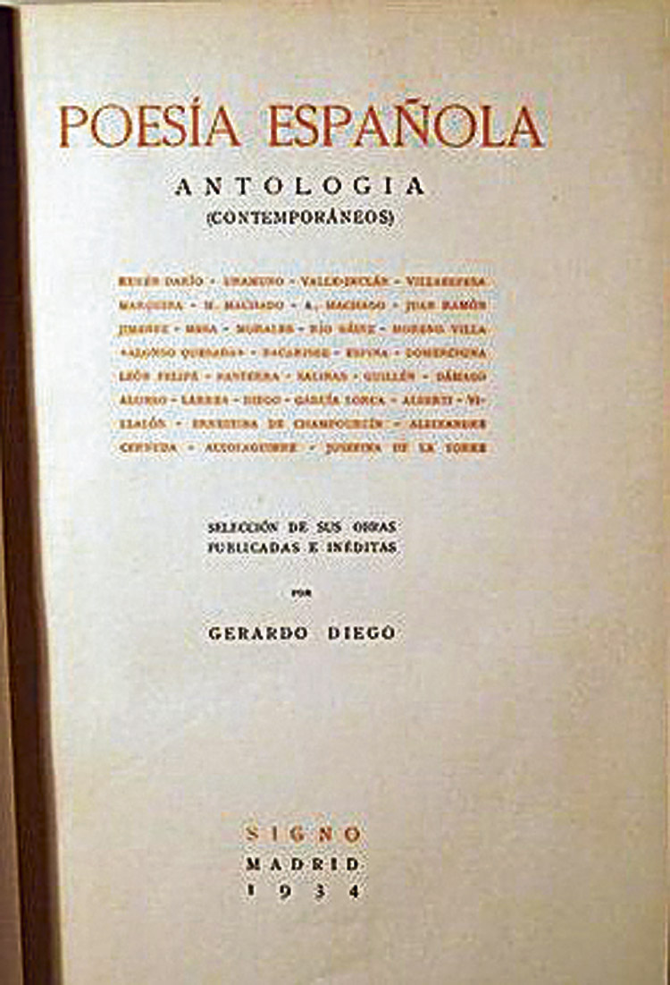 Antología de Gerardo Diego.