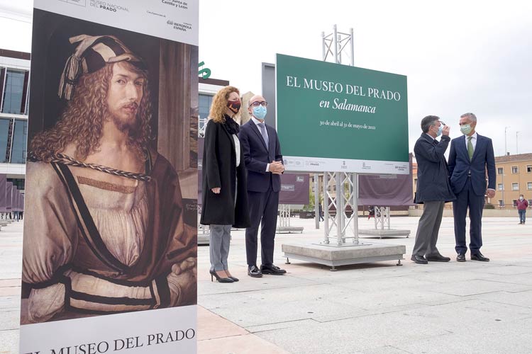 Representantes de la Junta de Castilla y León, la Fundación Iberdrola y el Museo del Prado asistieron a la inauguración. | ICAL