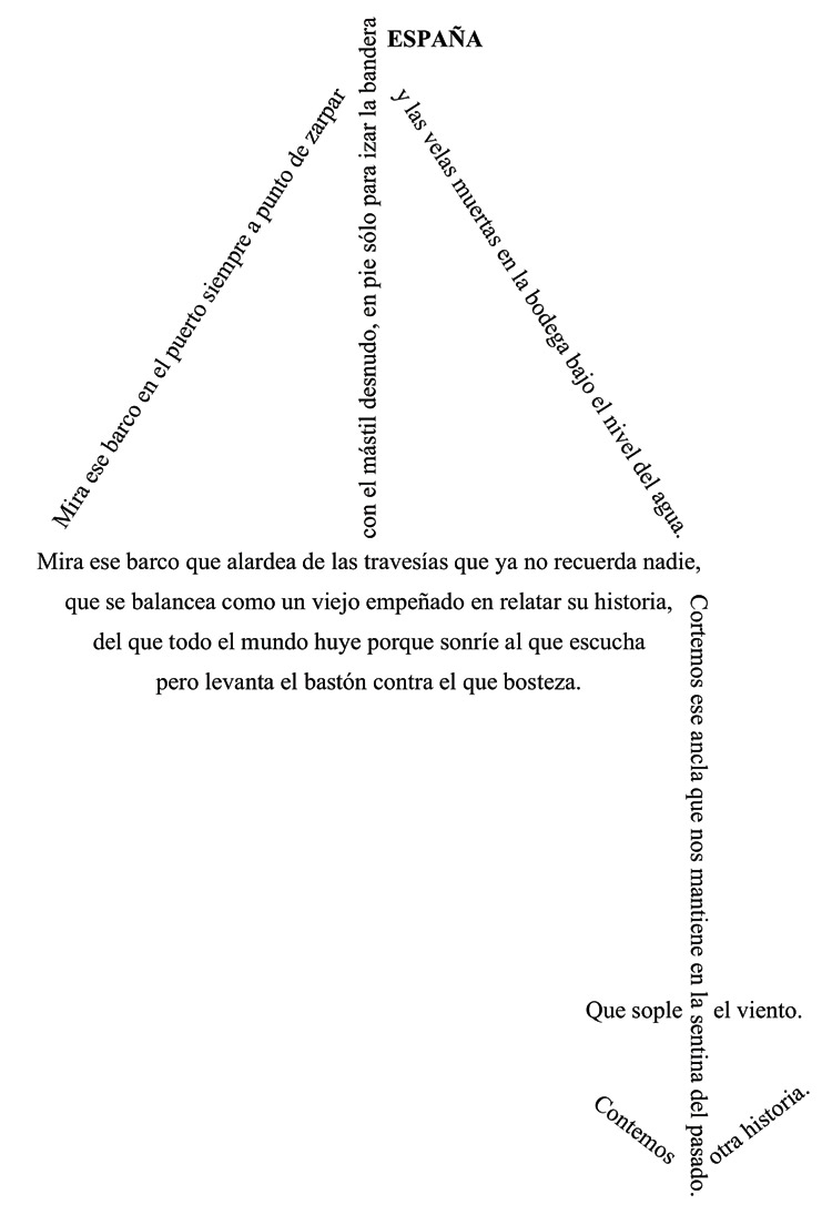 Un tipograma del poemario premiado 'Panorámica'.