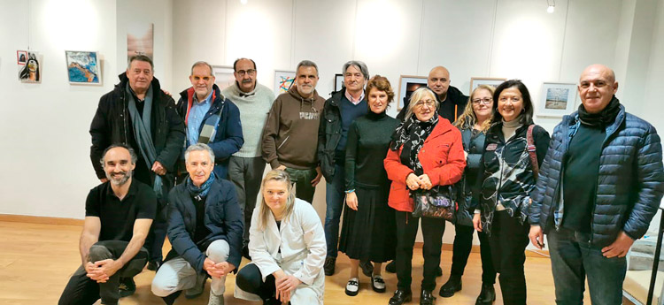 Varios de los artistas participantes.