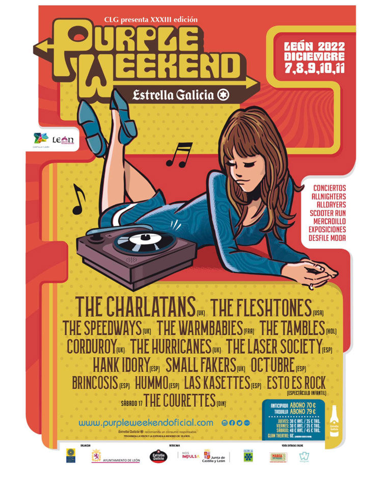 Cartel del 33º Purple Weekend Estrella Galicia