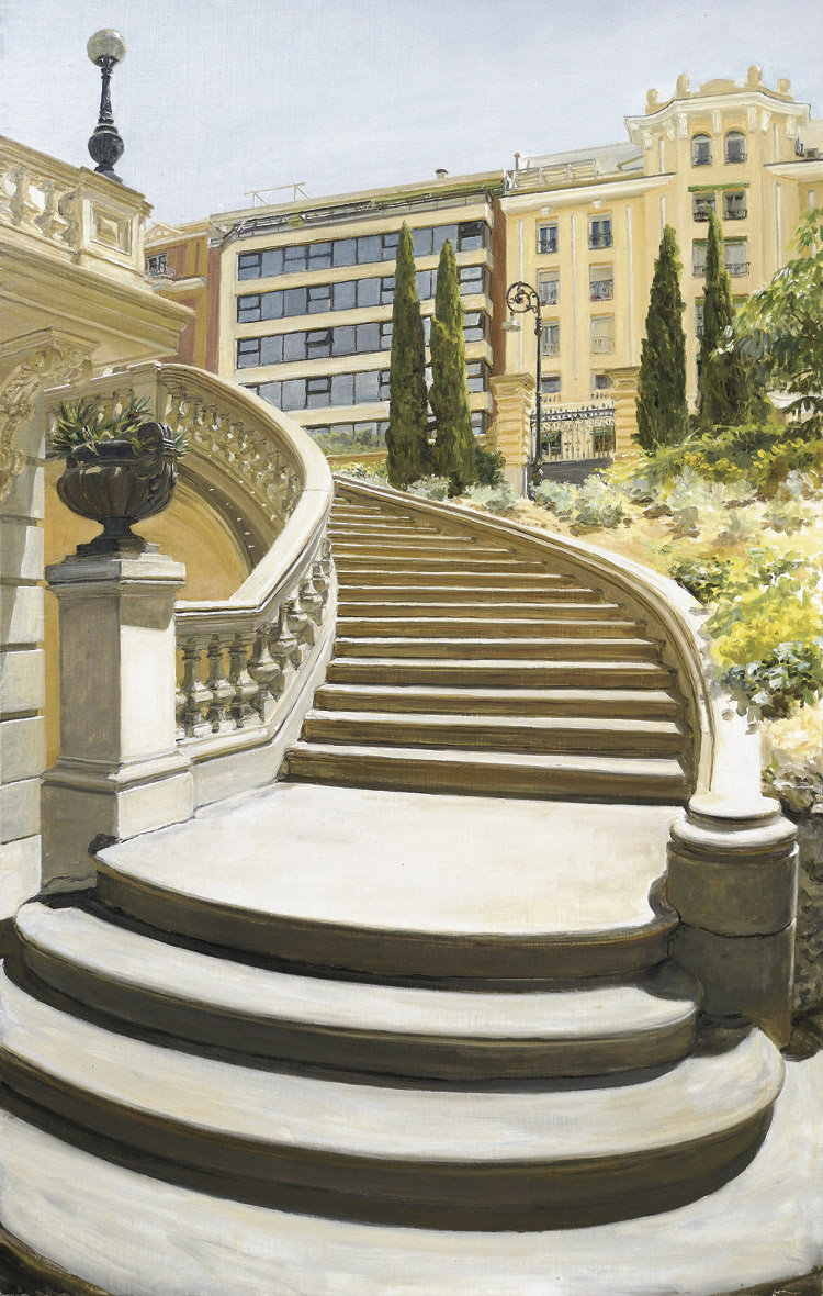 Escalera del Palacio Parque Florido, sede del Museo Lázaro Galdiano.
