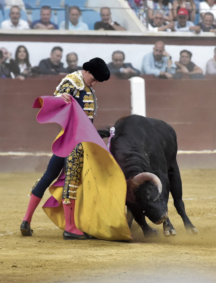 Ginés Marín, que sustituyó a Cayetano, no tuvo suerte en su primer toro y en el segundo con la espada perdiendo los trofeos. | SAÚL ARÉN