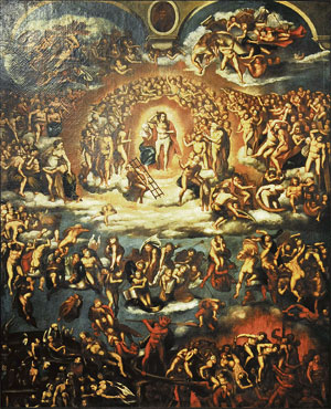 Copia del cuadro 'El Juicio Final' realizada por Luis de Mongastón en 1638.