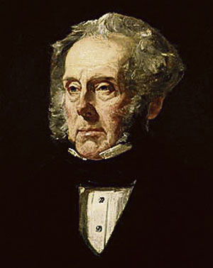 Lord Palmerston retratado por Francis Cruikshank en 1855.