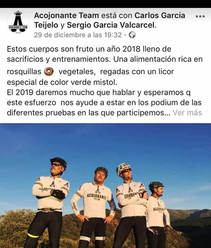 Una de las capturasde publicaciones borradas, que circulan, con comentarios jocosos del club al que pertenece el teniente de alcalde.