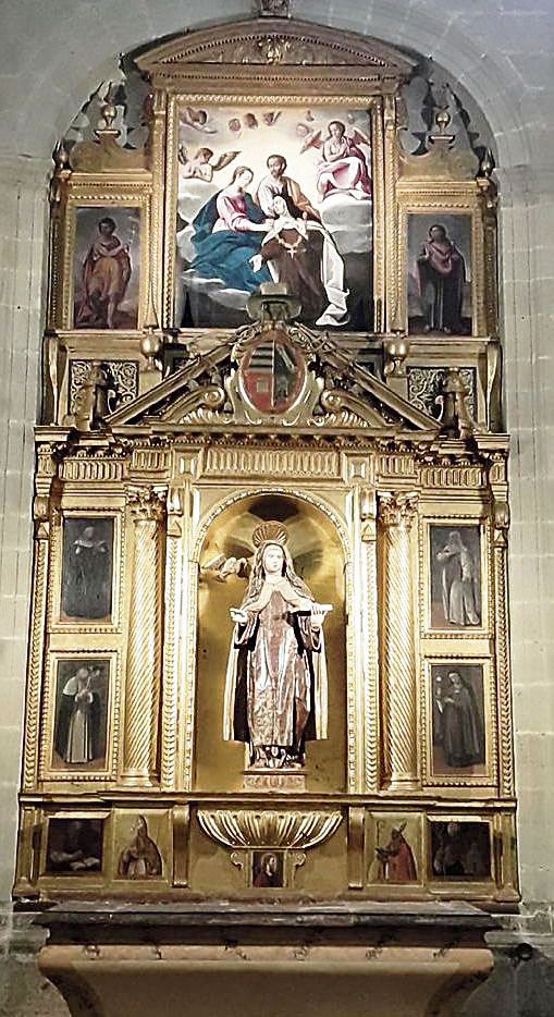 Parte del retablo dedicado a la Santa, en la Catedral de Astorga. | P.F.