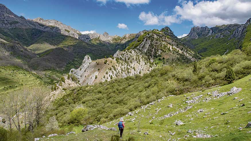 Descenso con la Sierra de los Villares al fondo. | VICENTE GARCÍA