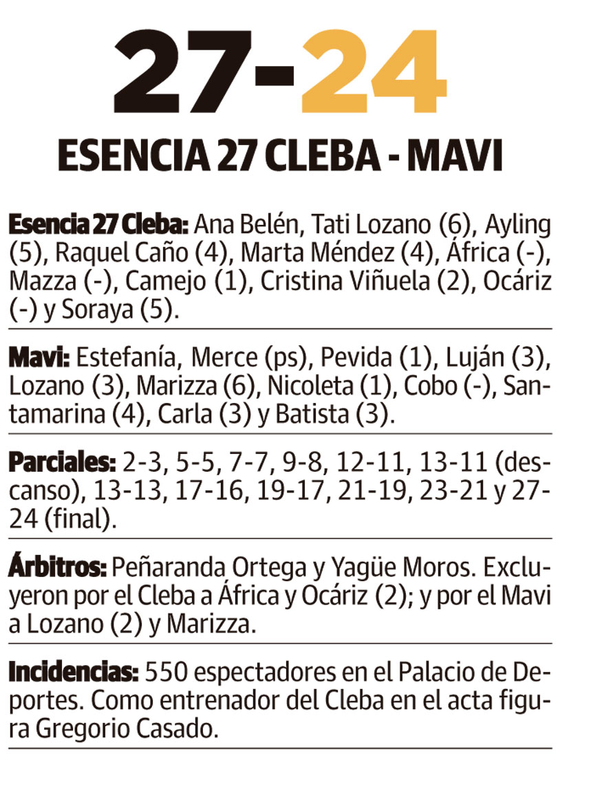 El Cleba se estrena y salva un ‘match ball’